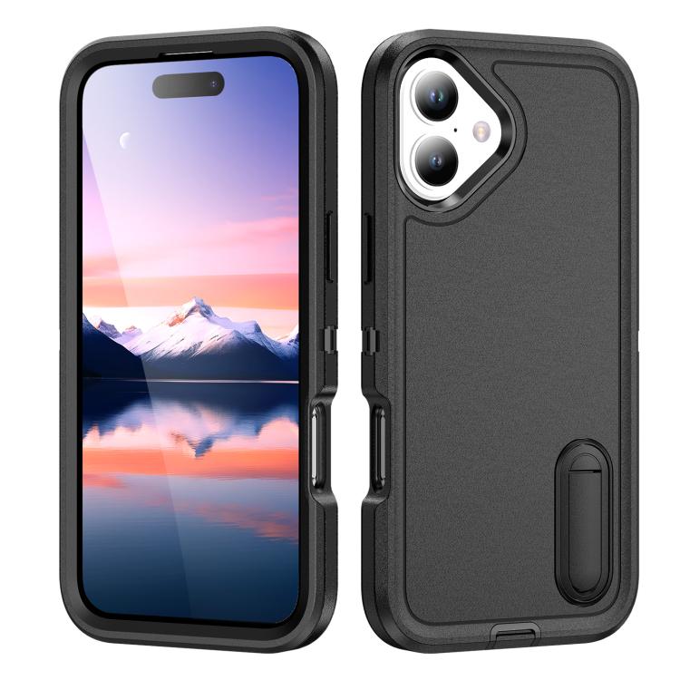 Rugged PC + Silicone Phone Case with Holder, For iPhone 17, For iPhone 17 Air