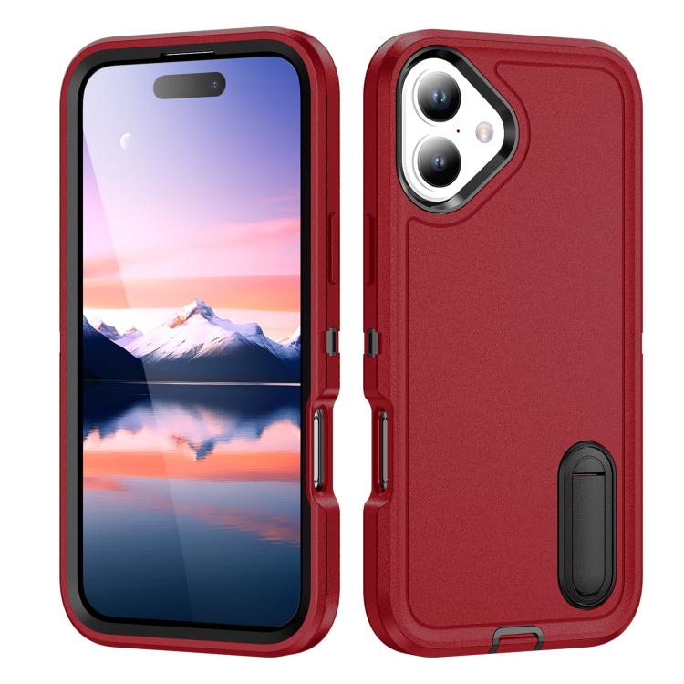 Rugged PC + Silicone Phone Case with Holder, For iPhone 17, For iPhone 17 Air