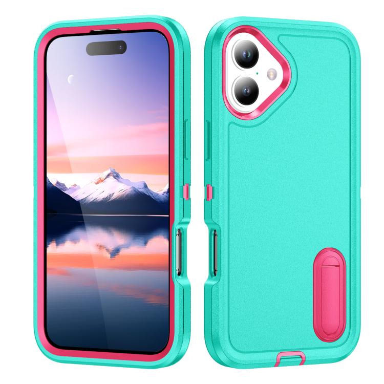 Rugged PC + Silicone Phone Case with Holder, For iPhone 17, For iPhone 17 Air