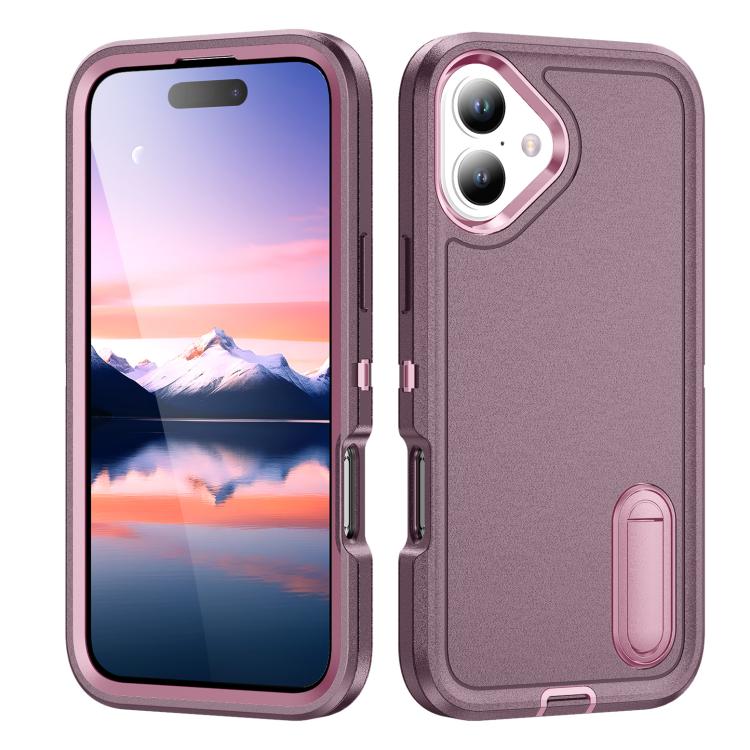 Rugged PC + Silicone Phone Case with Holder, For iPhone 17, For iPhone 17 Air