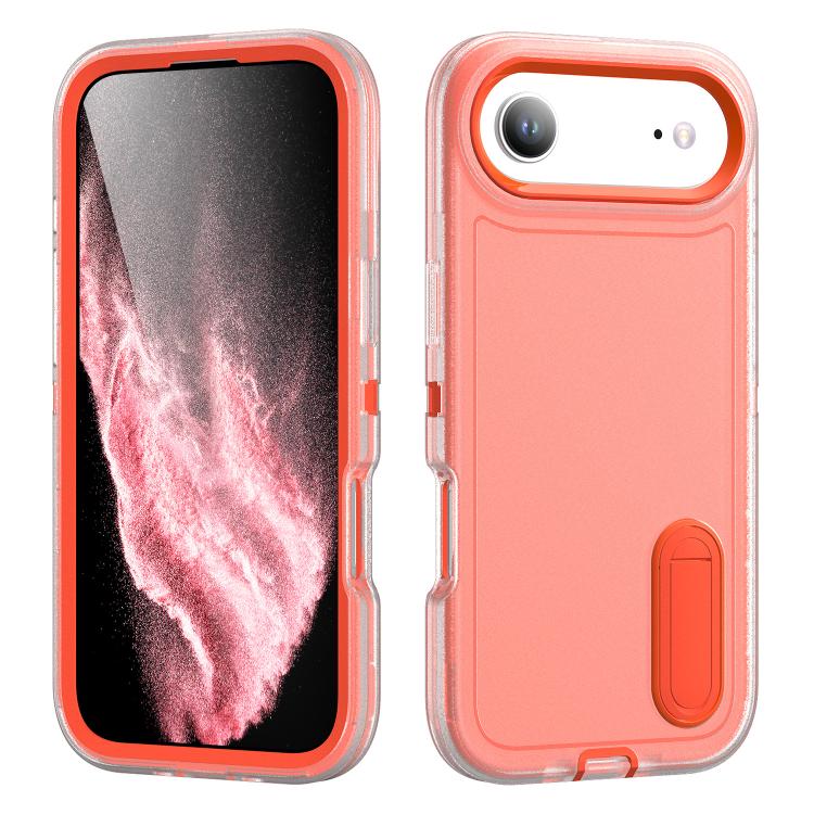 Rugged PC + Silicone Phone Case with Holder, For iPhone 16e, For iPhone 16 Pro Max