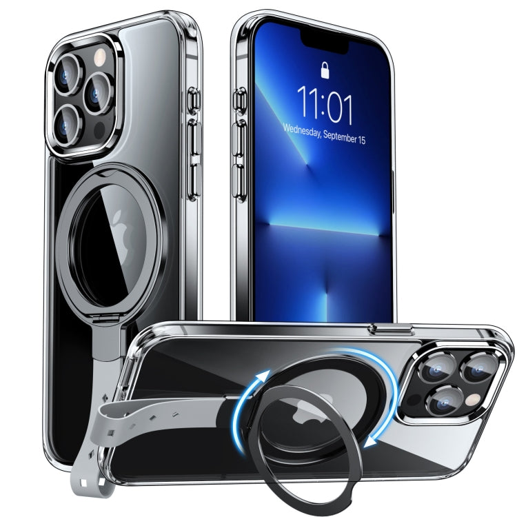 Holder Hand Strap MagSafe Transparent Phone Case, For iPhone 13 Pro Max, For iPhone 13 Pro