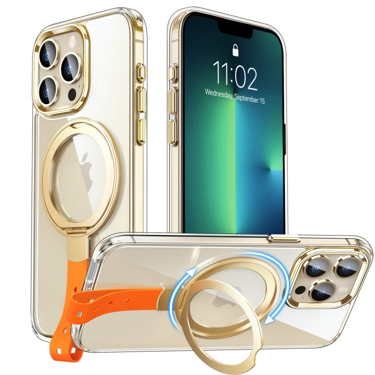 Holder Hand Strap MagSafe Transparent Phone Case, For iPhone 13 Pro Max, For iPhone 13 Pro