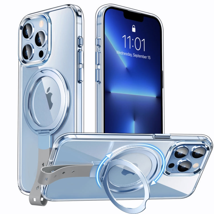 Holder Hand Strap MagSafe Transparent Phone Case, For iPhone 13 Pro Max, For iPhone 13 Pro