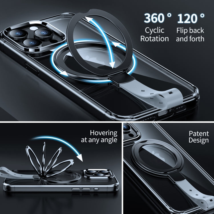 Holder Hand Strap MagSafe Transparent Phone Case, For iPhone 13 Pro Max, For iPhone 13 Pro