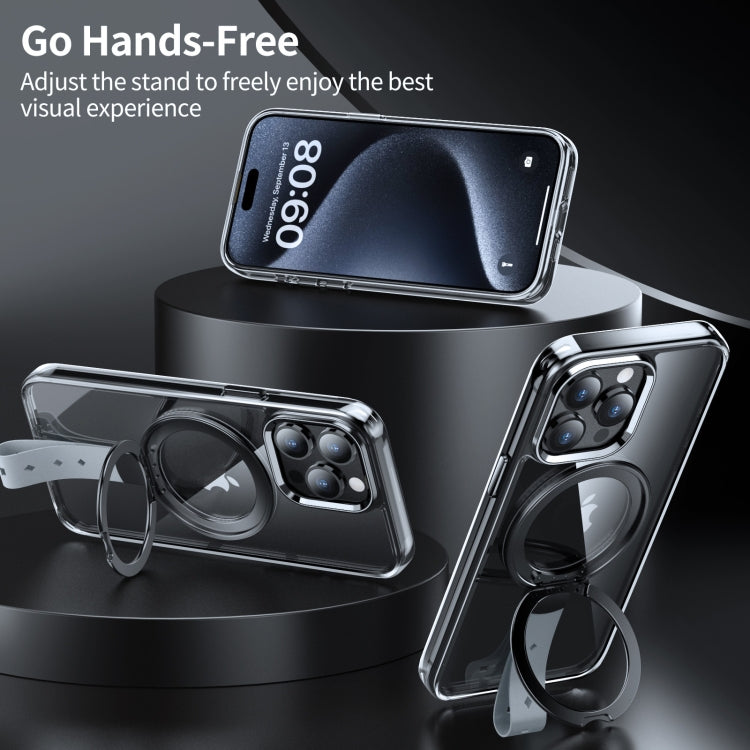 Holder Hand Strap MagSafe Transparent Phone Case, For iPhone 13 Pro Max, For iPhone 13 Pro