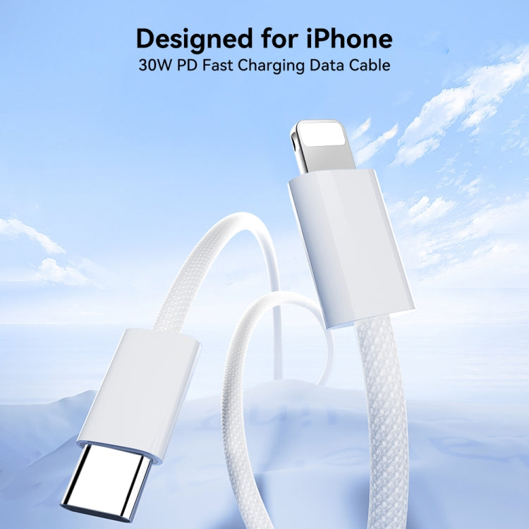 JOYROOM S-A45 30W USB-C / Type-C to 8 Pin Fast Charge Data Cable, Length: 1m, Type-C to 8 Pin