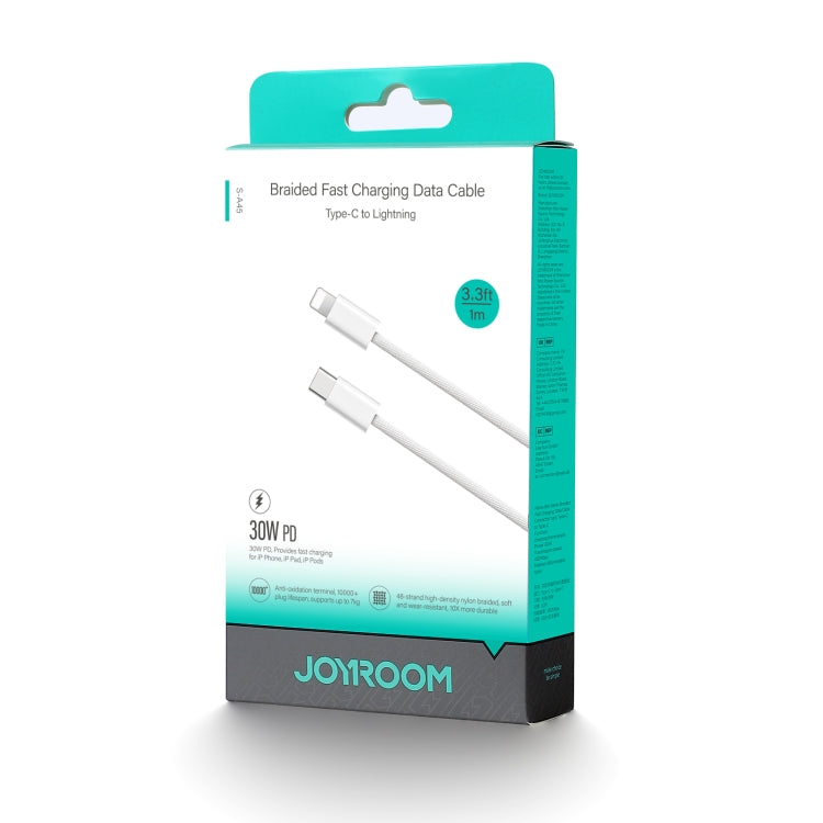 JOYROOM S-A45 30W USB-C / Type-C to 8 Pin Fast Charge Data Cable, Length: 1m, Type-C to 8 Pin