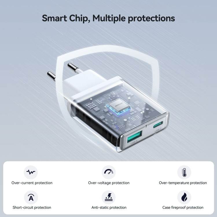 JOYROOM JR-TCF14 20W USB+USB-C / Type-C Fast Charger, JR-TCF14