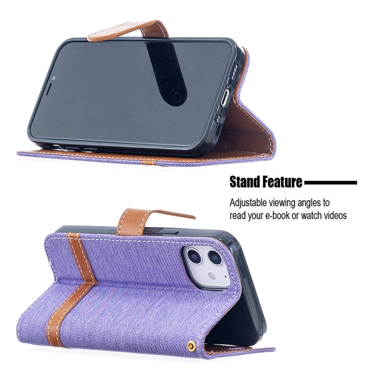 Color Matching Denim Texture Horizontal Flip Leather Case with Holder & Card Slots & Wallet & Lanyard, For iPhone 12 mini, For iPhone 12 / 12 Pro