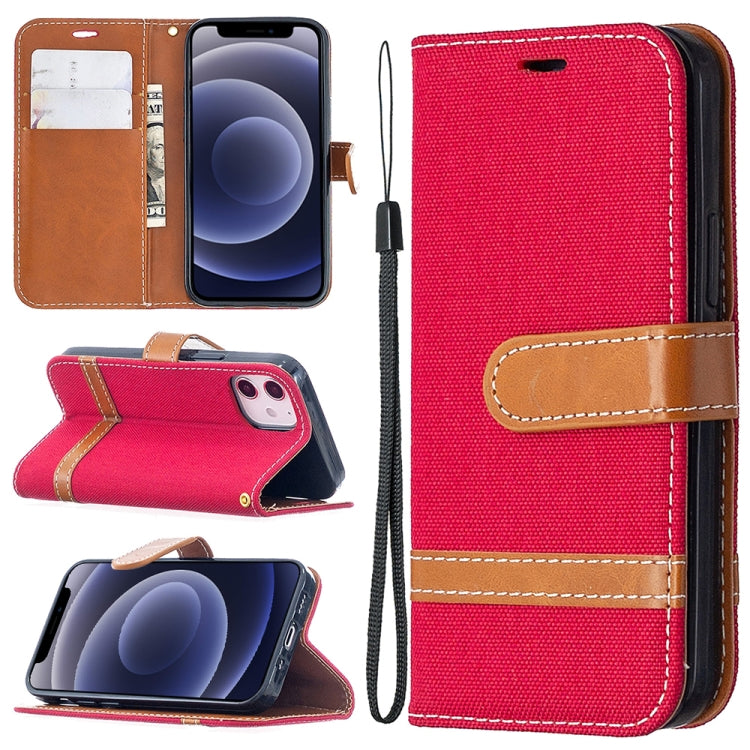 Color Matching Denim Texture Horizontal Flip Leather Case with Holder & Card Slots & Wallet & Lanyard, For iPhone 12 mini, For iPhone 12 / 12 Pro