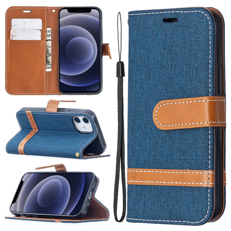 Color Matching Denim Texture Horizontal Flip Leather Case with Holder & Card Slots & Wallet & Lanyard, For iPhone 12 mini, For iPhone 12 / 12 Pro