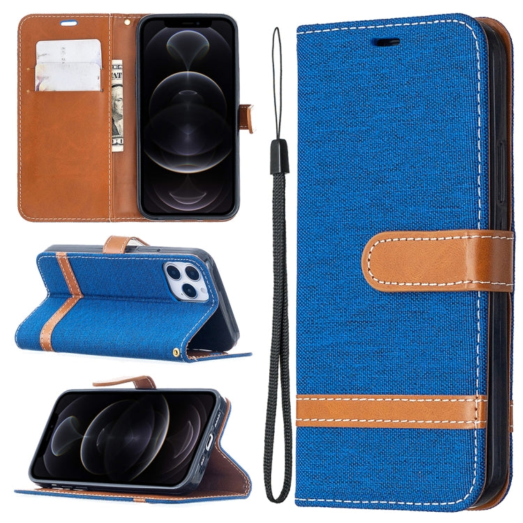 Color Matching Denim Texture Horizontal Flip Leather Case with Holder & Card Slots & Wallet & Lanyard, For iPhone 12 mini, For iPhone 12 / 12 Pro