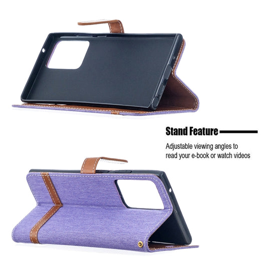 Samsung Galaxy Note20 Ultra protective flip case in denim blue texture