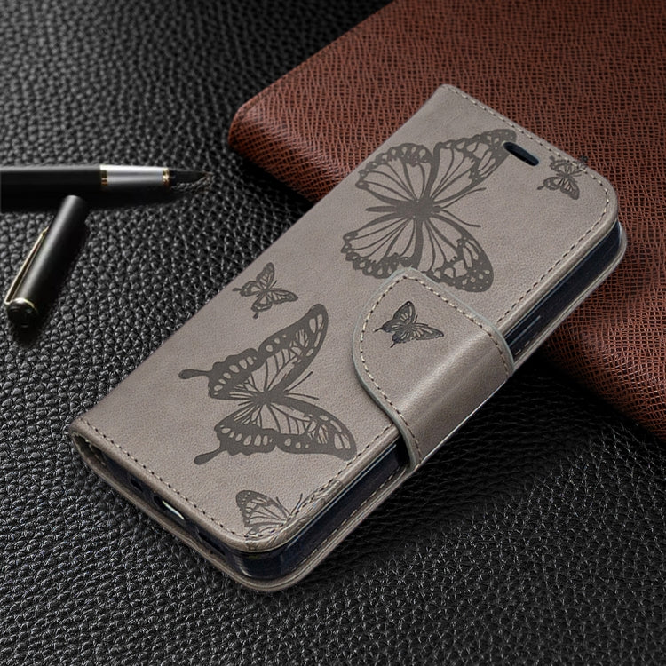 Embossing Two Butterflies Pattern Horizontal Flip PU Leather Case with Holder & Card Slot & Wallet & Lanyard, For iPhone 12 mini, For iPhone 12 / 12 Pro, For iPhone 12 Pro Max, For Samsung Galaxy Note20