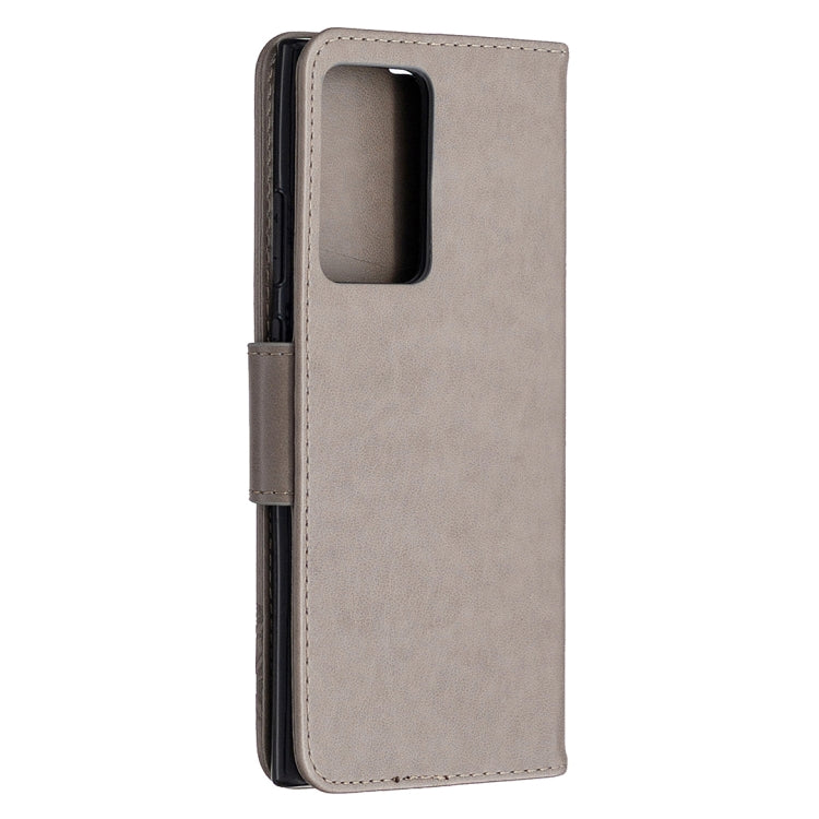 Embossing Two Butterflies Pattern Horizontal Flip PU Leather Case with Holder & Card Slot & Wallet & Lanyard, For Samsung Galaxy Note20 Ultra