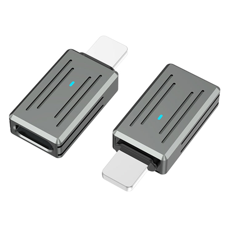 Zinc Alloy PD Adapter, Support Fast Charging / Data Transmission, USB-C / Type-C Male to 8 Pin Female, 8 Pin Male to USB-C / Type-C Female