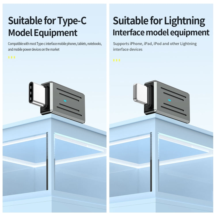 Zinc Alloy PD Adapter, Support Fast Charging / Data Transmission, USB-C / Type-C Male to 8 Pin Female, 8 Pin Male to USB-C / Type-C Female