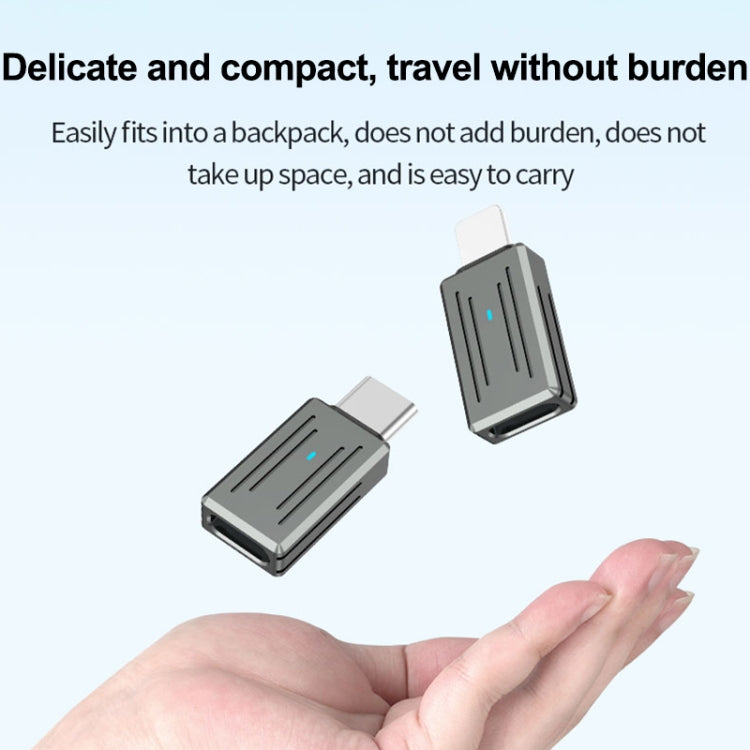 Zinc Alloy PD Adapter, Support Fast Charging / Data Transmission, USB-C / Type-C Male to 8 Pin Female, 8 Pin Male to USB-C / Type-C Female