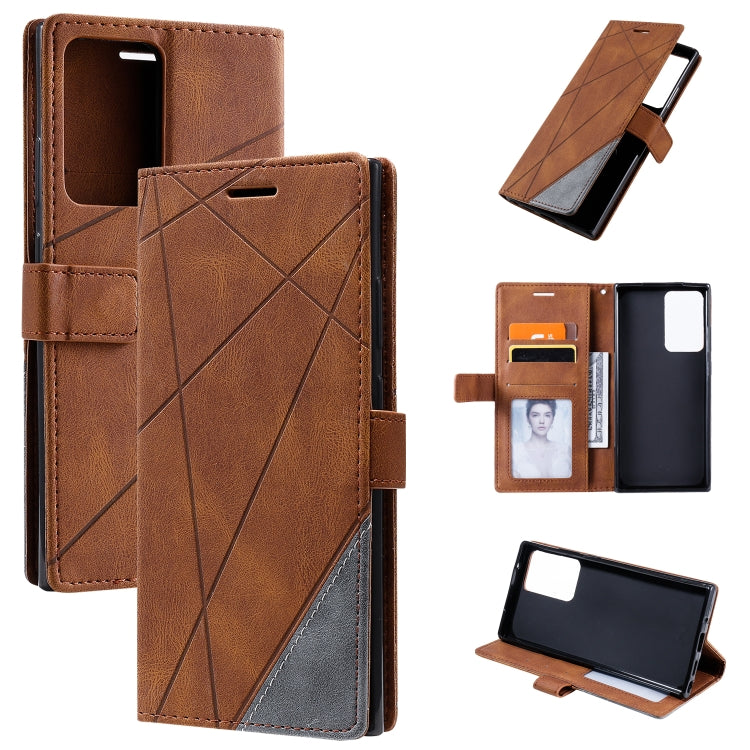 Skin Feel Splicing Horizontal Flip Leather Case with Holder & Card Slots & Wallet & Photo Frame, For Samsung Galaxy Note20 Ultra, For Samsung Galaxy Note20