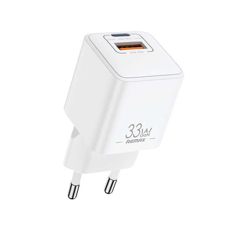 REMAX RP-U26 33W USB+USB-C / Type-C GaN Fast Charging Charger, EU Plug, UK Plug