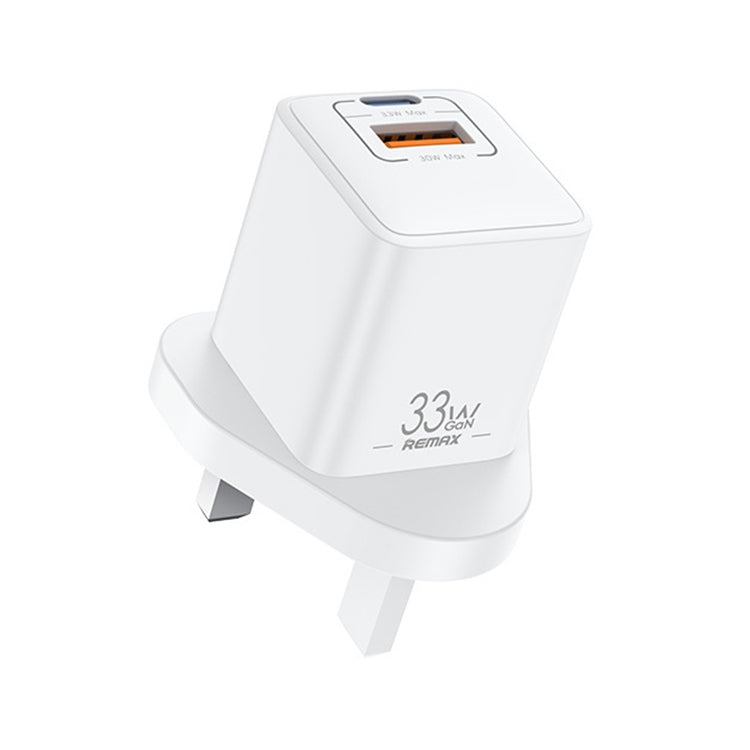 REMAX RP-U26 33W USB+USB-C / Type-C GaN Fast Charging Charger, EU Plug, UK Plug
