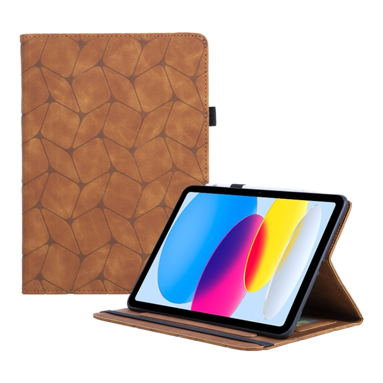 Étui en cuir à motif géométrique gaufré pour tablette, pour iPad 10e génération 10.9 (2022), iPad Air 11 (2025/2024), iPad Pro 11 (2022/2021/2020), iPad 10.2 (2021/2020/10.5), iPad Air/Air 2/9.7 (2018)