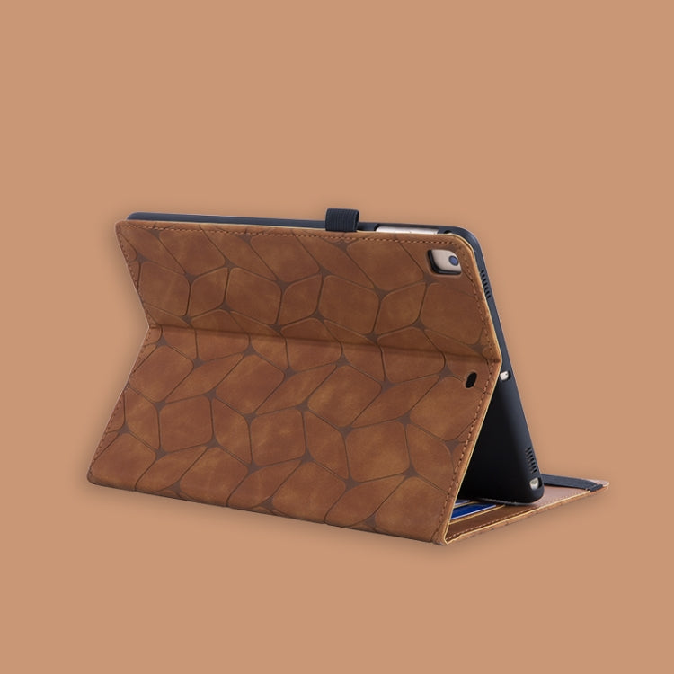 Étui en cuir à motif géométrique gaufré pour tablette, pour iPad 10e génération 10.9 (2022), iPad Air 11 (2025/2024), iPad Pro 11 (2022/2021/2020), iPad 10.2 (2021/2020/10.5), iPad Air/Air 2/9.7 (2018)
