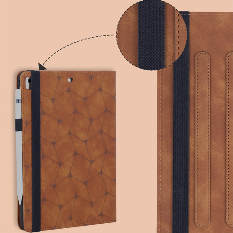 Étui en cuir à motif géométrique gaufré pour tablette, pour iPad 10e génération 10.9 (2022), iPad Air 11 (2025/2024), iPad Pro 11 (2022/2021/2020), iPad 10.2 (2021/2020/10.5), iPad Air/Air 2/9.7 (2018)
