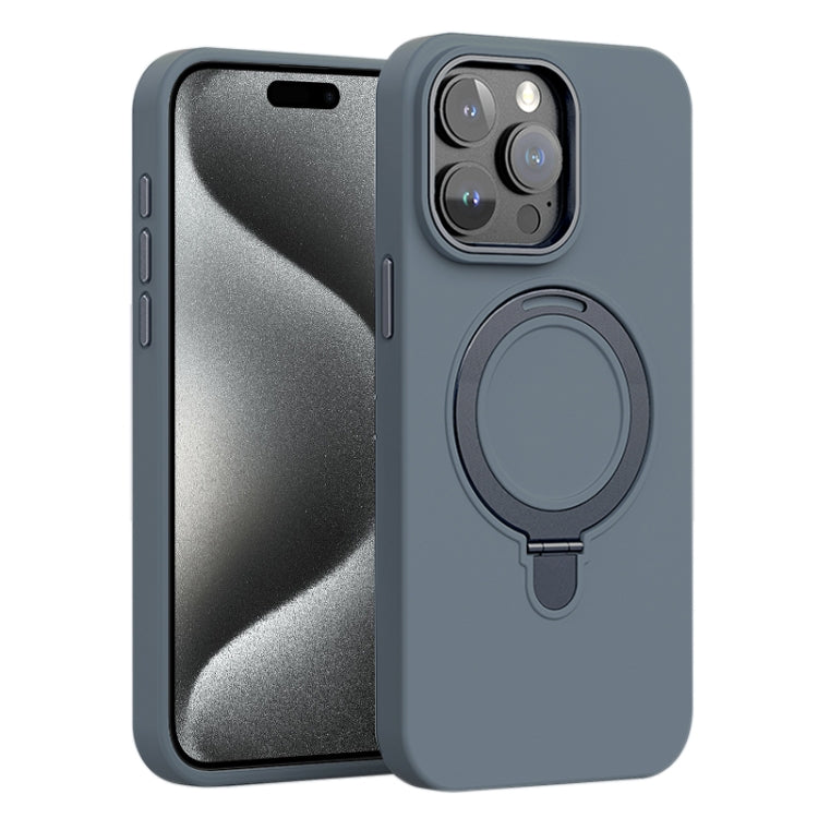 Liquid Silicone MagSafe Metal Ring Holder Phone Case, For iPhone 15 Pro Max, For iPhone 15 Pro, For iPhone 15 Plus