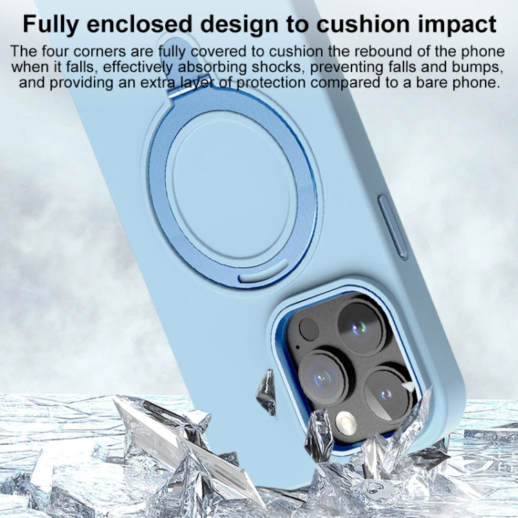 Liquid Silicone MagSafe Metal Ring Holder Phone Case, For iPhone 12 Pro Max, For iPhone 12 Pro