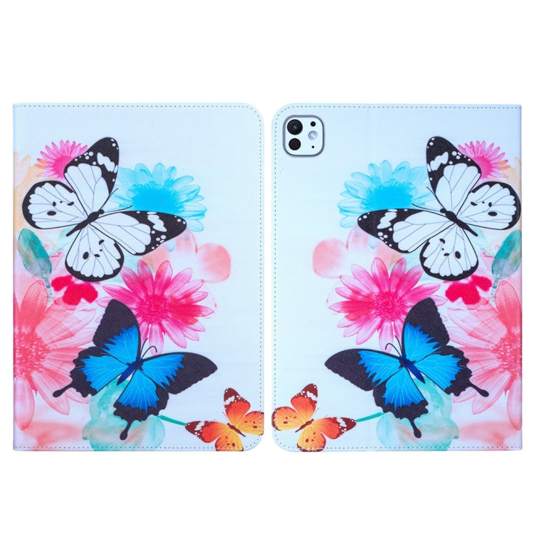 Étui en cuir à dessin coloré pour tablette, pour iPad Air 13 (2025/2024) et iPad Pro 11 (2024).