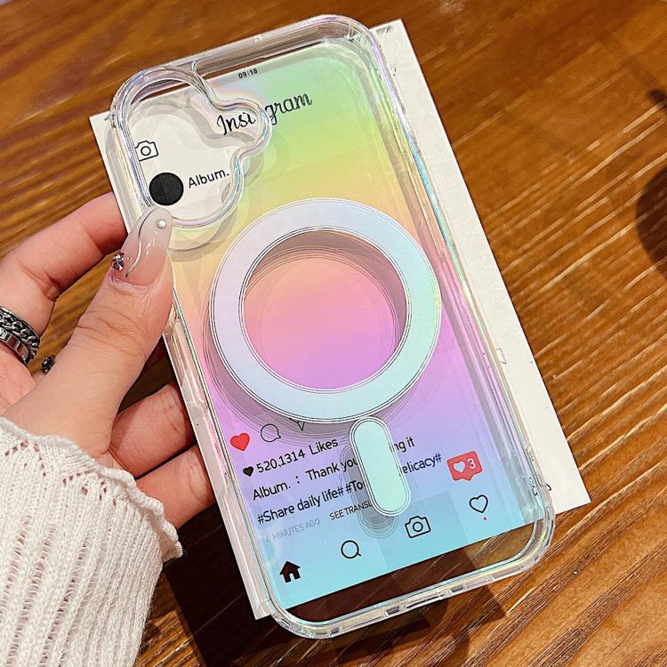 Gradient Color MagSafe Airbag Full Coverage Phone Case, For iPhone 16e / 17e, For iPhone 17 Pro Max, For iPhone 17 Pro, For iPhone 17, For iPhone 17 Air, For iPhone 16 Pro Max, For iPhone 16 Pro, For iPhone 16 Plus, For iPhone 16, For iPhone 15 Pro Max...