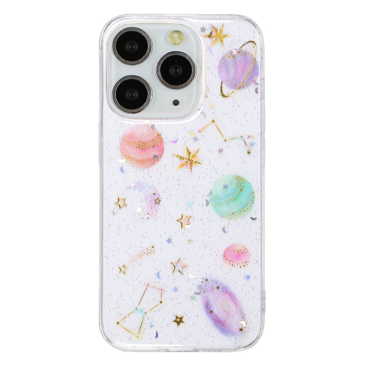 Cosmic Star Glitter Epoxy TPU Phone Case, For iPhone 13 Pro Max, For iPhone 13 Pro, For iPhone 13, For iPhone 12 / 12 Pro, For iPhone 12 Pro Max