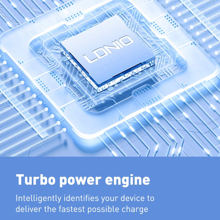 LDNIO Q334 32W Type-C + Dual USB Port Charger with 1m 8 Pin Data Cable, EU Plug, UK Plug, US Plug