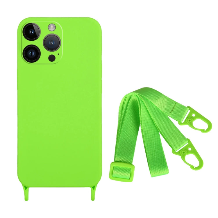 Fine Hole Silicone Phone Case with Lanyard, For iPhone 15 Pro Max, For iPhone 15 Pro, For iPhone 15 Plus