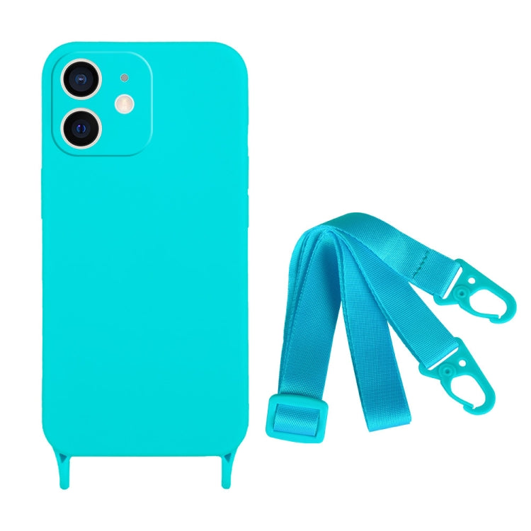 Fine Hole Silicone Phone Case with Lanyard, For iPhone 12, For iPhone 12 Pro Max, For iPhone 12 Pro