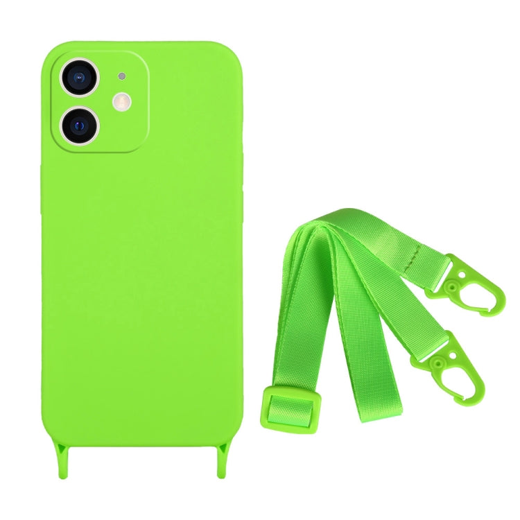 Fine Hole Silicone Phone Case with Lanyard, For iPhone 12, For iPhone 12 Pro Max, For iPhone 12 Pro
