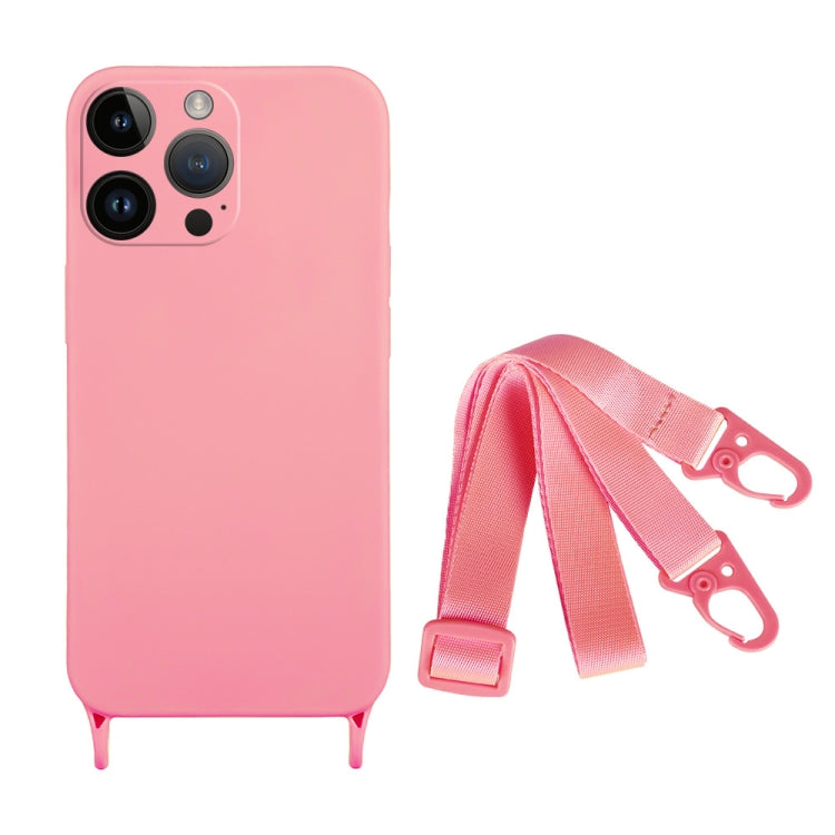 Fine Hole Silicone Phone Case with Lanyard, For iPhone 12, For iPhone 12 Pro Max, For iPhone 12 Pro