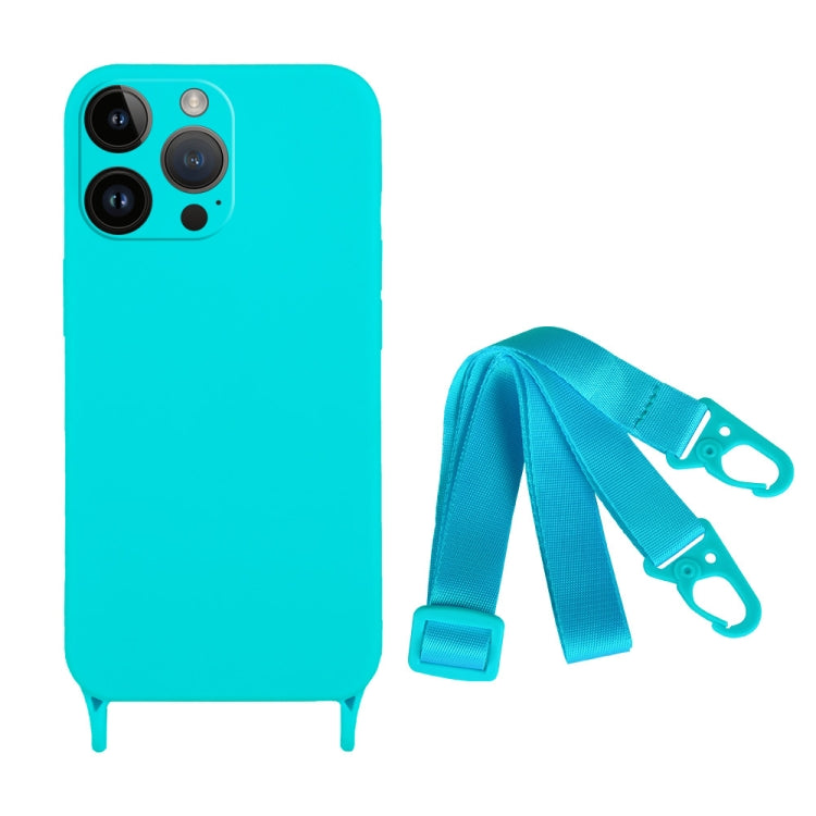 Fine Hole Silicone Phone Case with Lanyard, For iPhone 12, For iPhone 12 Pro Max, For iPhone 12 Pro