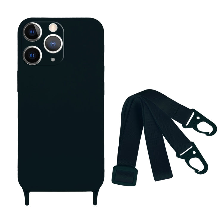 Fine Hole Silicone Phone Case with Lanyard, For iPhone 11 Pro Max, For iPhone 11, For iPhone 11 Pro