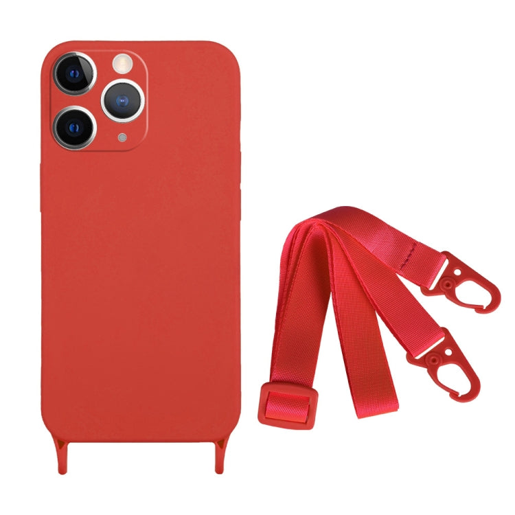Fine Hole Silicone Phone Case with Lanyard, For iPhone 11 Pro Max, For iPhone 11, For iPhone 11 Pro