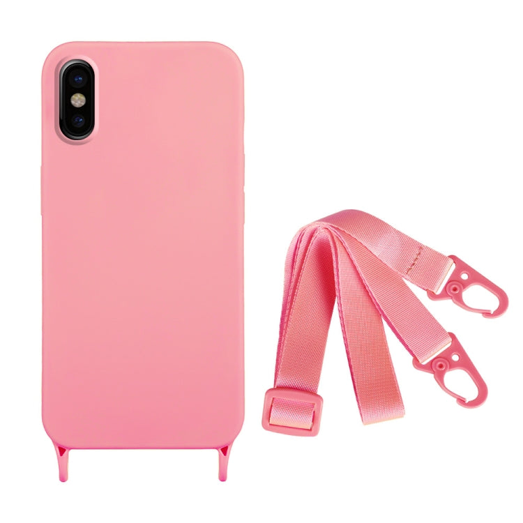 Fine Hole Silicone Phone Case with Lanyard, For iPhone XS / X, For iPhone XR, For iPhone XS Max