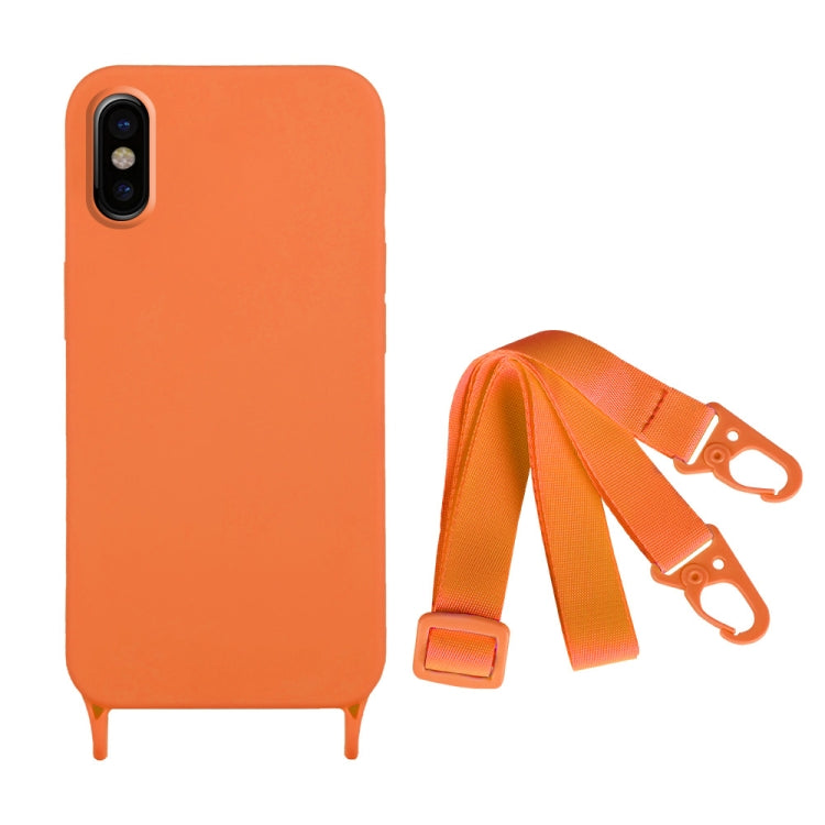 Fine Hole Silicone Phone Case with Lanyard, For iPhone XS / X, For iPhone XR, For iPhone XS Max