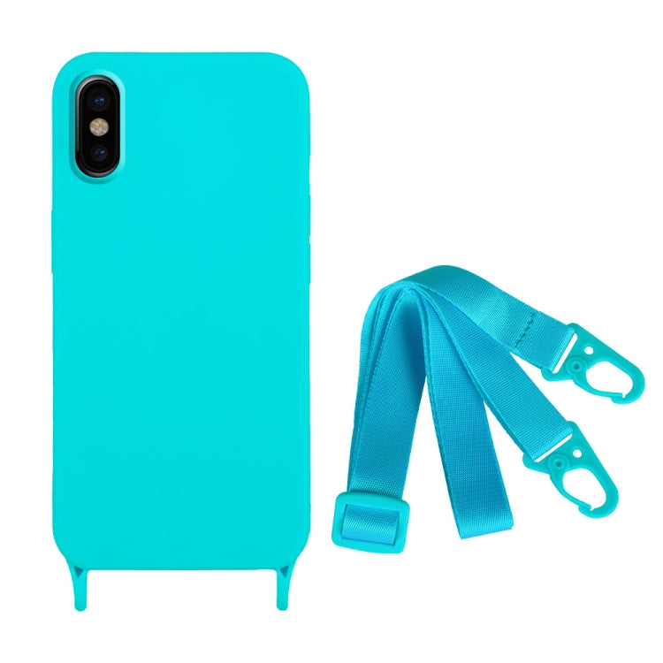 Fine Hole Silicone Phone Case with Lanyard, For iPhone XS / X, For iPhone XR, For iPhone XS Max