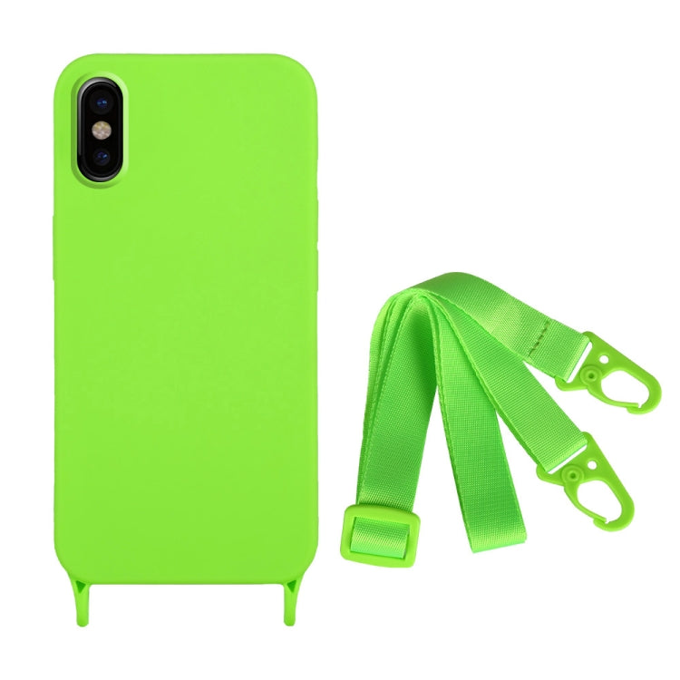 Fine Hole Silicone Phone Case with Lanyard, For iPhone XS / X, For iPhone XR, For iPhone XS Max