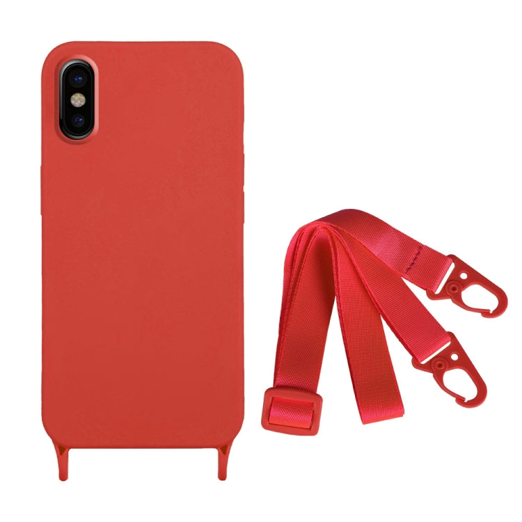 Fine Hole Silicone Phone Case with Lanyard, For iPhone XS / X, For iPhone XR, For iPhone XS Max