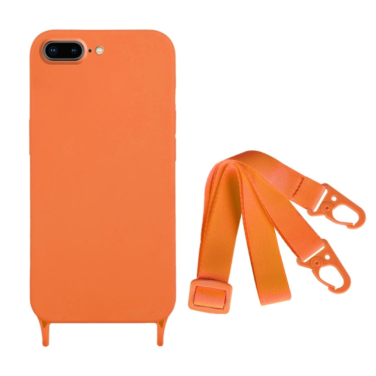 Fine Hole Silicone Phone Case with Lanyard, For iPhone 8 Plus / 7 Plus