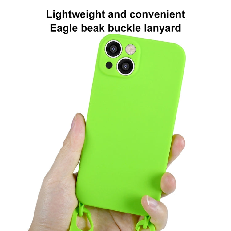 Fine Hole Silicone Phone Case with Lanyard, For iPhone 15 Pro Max, For iPhone 15 Pro, For iPhone 15 Plus