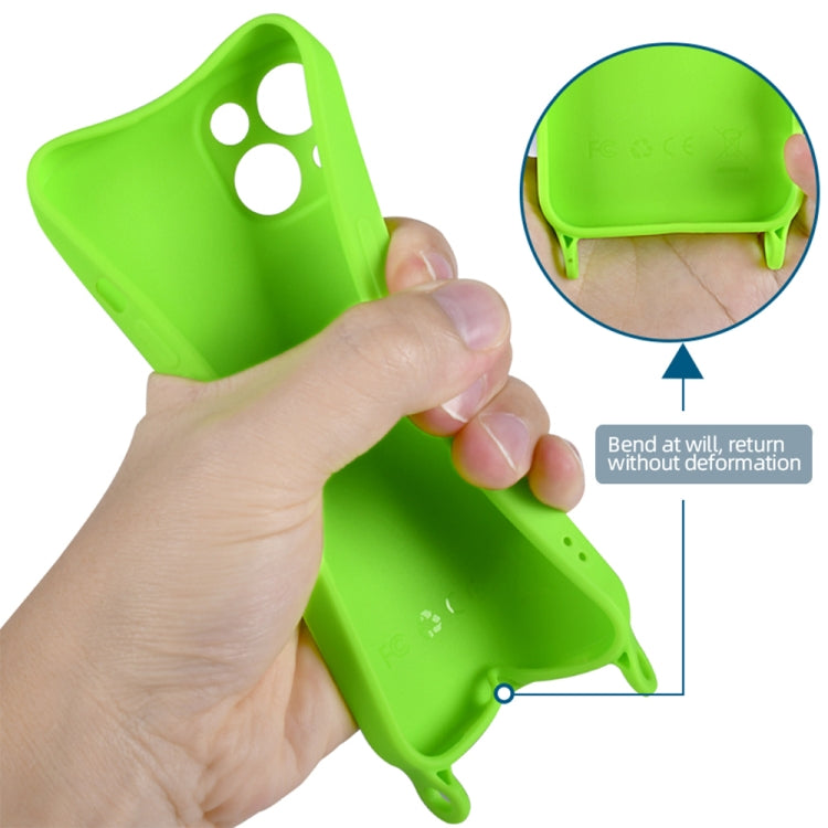 Fine Hole Silicone Phone Case with Lanyard, For iPhone 8 Plus / 7 Plus